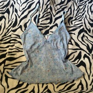 floral xhilaration mesh see through cami